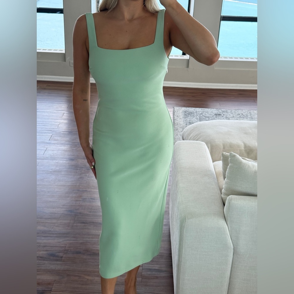 Hello Molly Mint Green Cutout Back Midi Dress Size US6